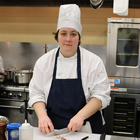 Student in a chef hat