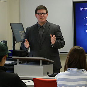 Ryan McManus returns to Sussex to advise current business students.