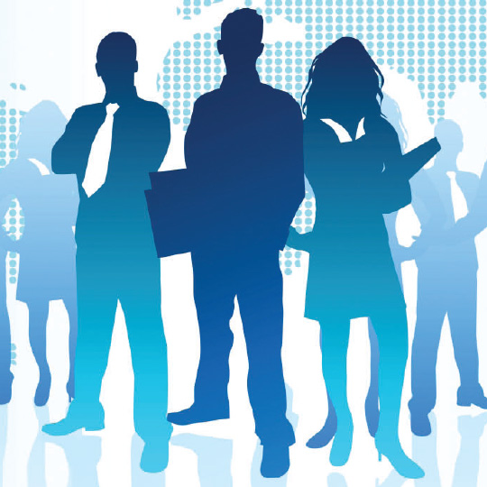 A group of people dressed for success