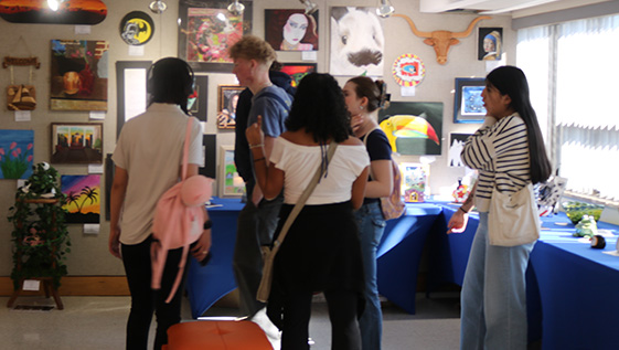 Students in Art Gallery