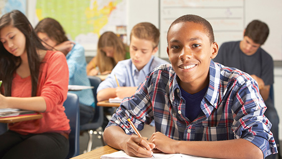 Students in a classroom 
