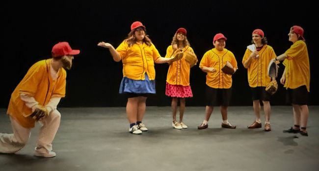 Students performing You're A Good Man Charlie Brown in the SCCC PAC