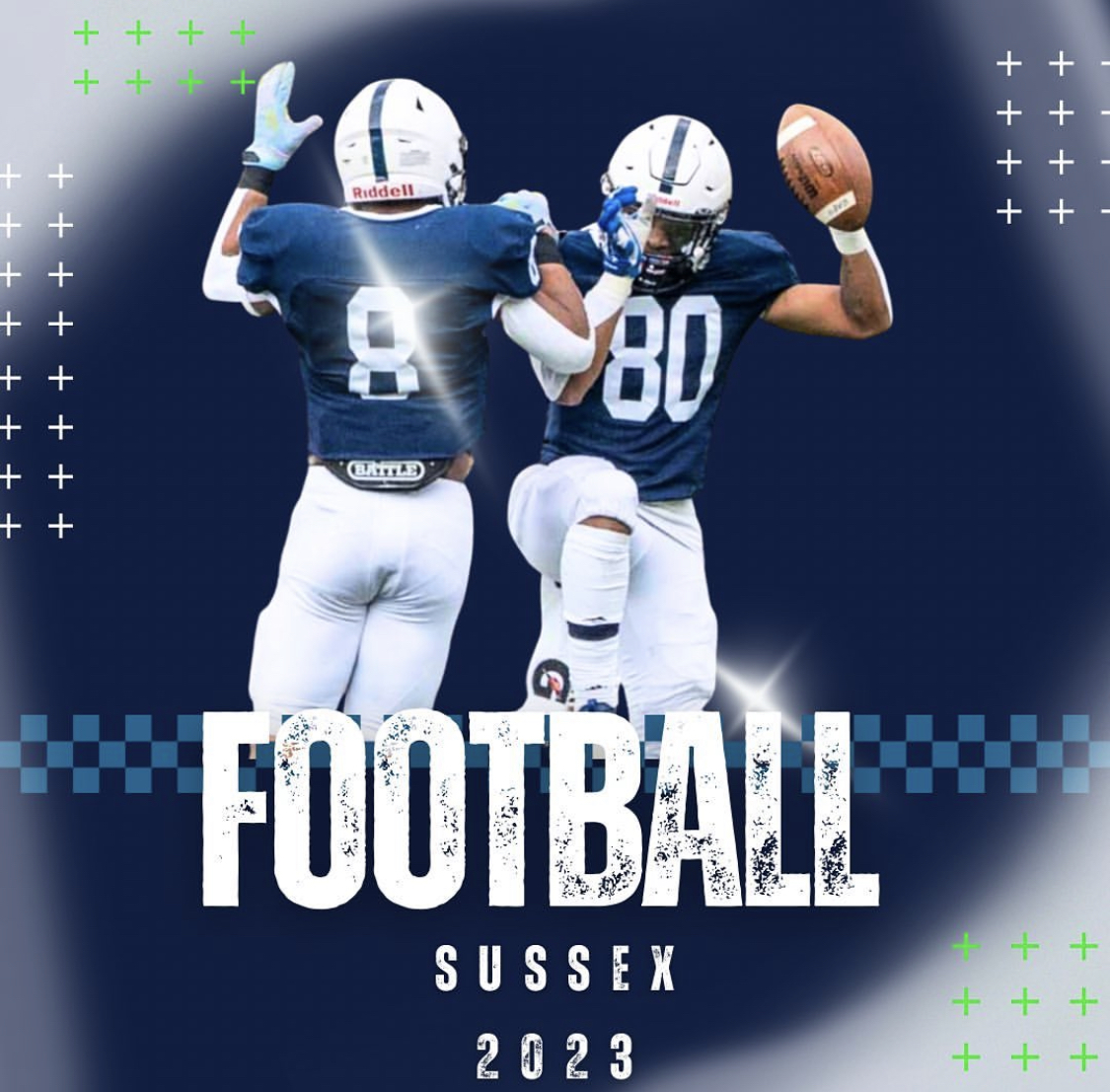 Two football players