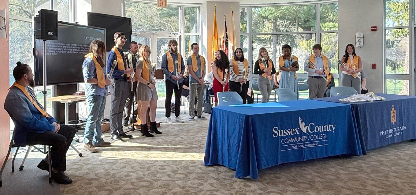 PTK Inductees posing for photo