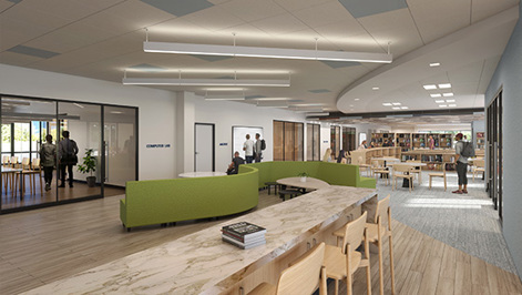 the rendering of the learning commons.