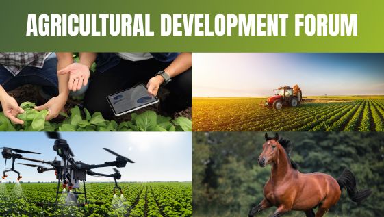A montage of farming and equine images.
